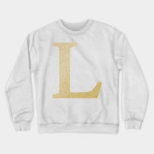 The Letter L Gold Metallic Design Crewneck Sweatshirt